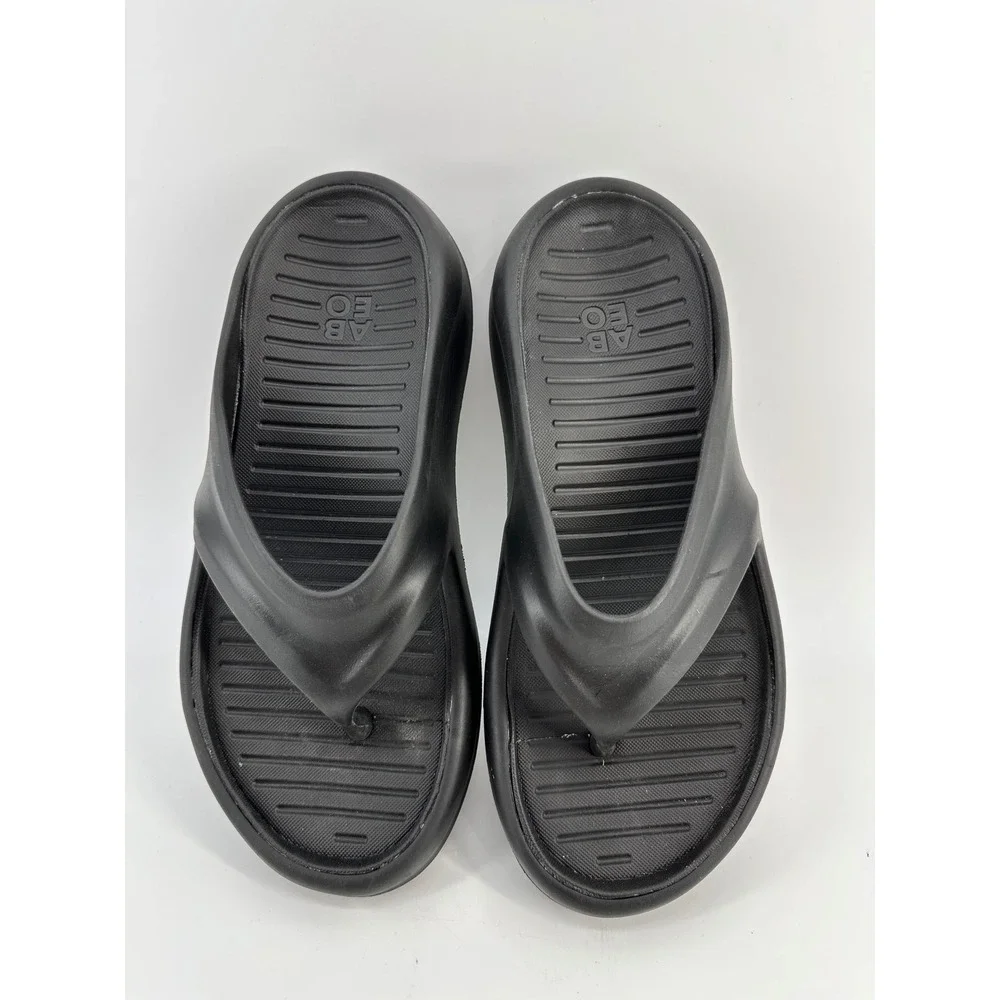 ABEO Mens Black Comfort Thong Flip Flop Sandals Size M13 GALAXY